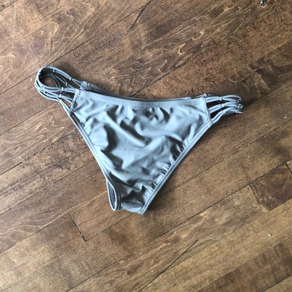 Gray Cheeky Bikini Bottoms - Picture 2 of 3